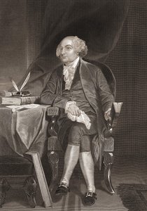 Porträtt av John Adams (1735-1826), amerikansk statsman och andra president i USA. Gravyr av 1800-talet av Unknown artist