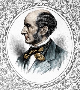 Porträtt av John Stuart Mill. Brittisk filosof och ekonom 1806 till 1873 av Unknown artist