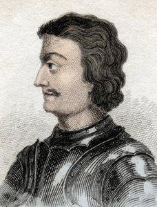 Porträtt av John of Scotland eller John of Balliol (ca 1248-ca 1315), kung av Skottland. Gravyr av 1800-talet. av Unknown artist