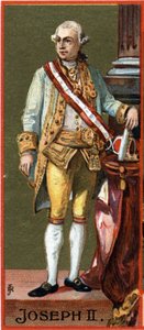 Porträtt av Josef II (1741-1790), ärkehertig av Österrike, kejsare (vald, inte krona) av det heliga riket (1765-1790). av Unknown artist