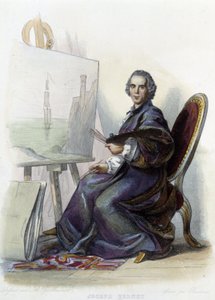 Porträtt av Joseph Vernet, fransk målare, serietecknare och skulptör (1714 - 1789) - i "" Le Plutarque Français", red. Mennechet av Unknown artist