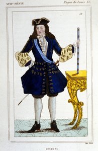 Porträtt av kung Ludvig XV (1710 - 1774). av Unknown artist