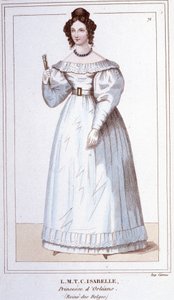 Porträtt av LOUISE MARIE THERESE CHARLOTTE ISABELLE D