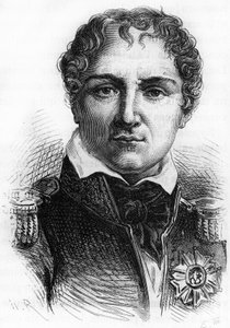 Porträtt av Laurent Gouvion Saint Cyr (1764 - 1830). Gravyr från slutet av 1800-talet i "Histoire de France"" av H. Martin. av Unknown artist