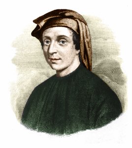 Porträtt av Leonardo Fibonacci (1170-1245). (Leonard av Pisa). italiensk matematiker. av Unknown artist