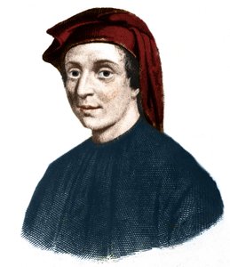 Porträtt av Leonardo Fibonacci (1170-1245). (Leonard av Pisa). italiensk matematiker. av Unknown artist