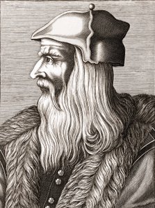 Porträtt av Leonardo da Vinci (Leonardo da Vinci) (1452 - 1519). av Unknown artist