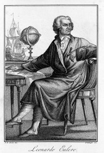 Porträtt av Leonhard Euler (1707 - 1783), schweizisk matematiker. av Unknown artist
