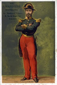 Porträtt av Louis-Eugène Cavaignac (1802 - 1857), fransk general och politiker. Kromolitografi från slutet av 1800-talet. av Unknown artist
