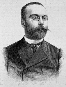 Porträtt av Louis Barthou (1862 - 1934). Gravyr från slutet av 1800-talet i "Histoire de France"" av H. Martin. av Unknown artist