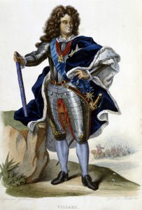 Porträtt av Louis Claude Hector, hertig av Villars, marskalk av Frankrike (1653-1734) - i "" Le Plutarque francais", red. Langlois, Paris av Unknown artist