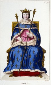 Porträtt av Ludvig IX eller Sankt Ludvig (1214 - 1270). av Unknown artist