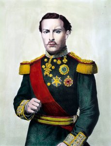 Porträtt av Ludvig I av Portugal (1838-1889) Kung av Portugal Gravyr från 1800-talet Privat samling av Unknown artist