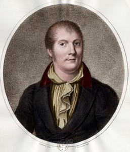 Porträtt av Louis Spohr (1784 - 1859), fransk musiker. Gravyr av 1800-talet. Privat samling. av Unknown artist