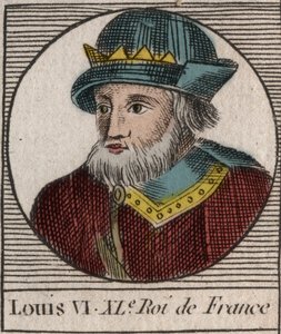 Porträtt av Ludvig VI, kallad The Fat - gravyr från "Instruction sur l