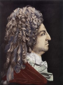 Porträtt av Ludvig XIV - vaxmedaljong, kungens rum, Versaillespalatset. av Unknown artist