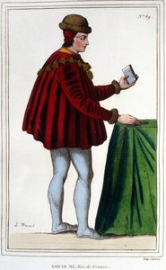 Porträtt av Ludvig XI (1423 - 1483), kung av Frankrike. av Unknown artist