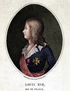 Porträtt av Ludvig XVII, delfin av Frankrike - gravyr av 1800-talet av Unknown artist