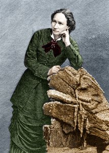 Porträtt av Louise Michel (1830 - 1905) under hennes deportation till Noumea i Nya Kaledonien. 1873-1880. av Unknown artist