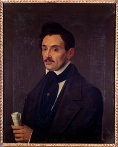 Porträtt av Luigi Ghirelli (1800-talet) basist Anonym målning. 1800-talet. Bologna, medborgarmusikaliskt bibliografiskt museum. av Unknown artist