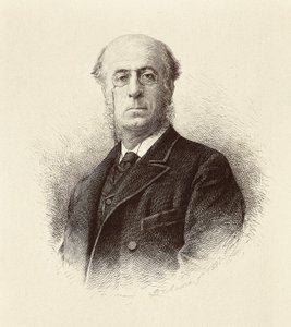 Porträtt av Manuel SILVELA Y LA VIELLEUZE (1830-1892), spansk politiker. Madrid. Nationalbibliotekets gravyr. av Unknown artist