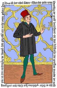 Porträtt av Marco Polo (v. 1254 - 1324) av Unknown artist
