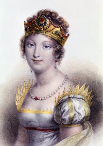 Porträtt av Marie Louise, hertiginna av Parma, fransmännens kejsarinna (gravyr av Unknown artist