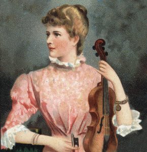 Porträtt av Marie Soldier (1863-1955), violinist. av Unknown artist