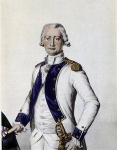 Porträtt av markis de Lostanges, kapten vid Forez regemente 1786. av Unknown artist