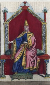 Porträtt av Matilda av Toscana även känd som Matilda av Canoss (Matilde eller Mathilda) (1046 - 1115) Italiensk adelsdam - gravyr från "" Seder och traditioner för alla folk i universum. Det är historien om regeringen, lagarna, milisen, religionen av Unknown artist