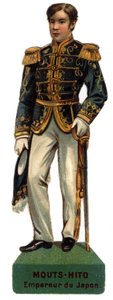 Porträtt av Meiji Ten Dit Mutsuhito (Moutes kan vara hans lakan-hit av Unknown artist