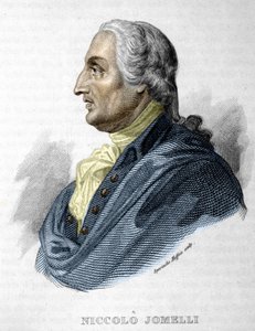 Porträtt av Niccolo JOMDELLI italiensk kompositör 10 september 1714 (Aversa) - 25 augusti 1774 (Neapel) gravyr 1800-talet av Unknown artist