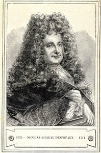 Porträtt av Nicolas Boileau Despreaux (Boileau-Despreaux) (1636 - 1711), gravyr från 1800-talet av Unknown artist