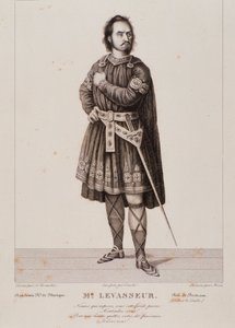 Porträtt av Nicolas Prosper Levasseur som Bertram i operan Robert le Diable (1831) av Unknown artist
