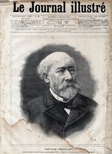 Porträtt av Octave Feuillet (1821-1890), fransk romanförfattare, dramatiker och akademiker - Gravyr i "Le journal illustrious" från 1891 av Unknown artist