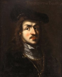 Porträtt av Paracelsus, anonym. Olja på duk av Unknown artist