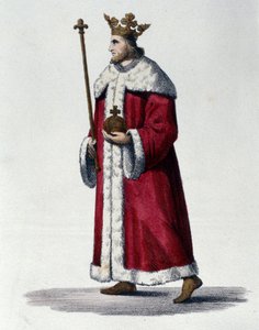 Porträtt av Pepin III känd som Pepin the Brief (714-768) kung av Frankrike. av Unknown artist