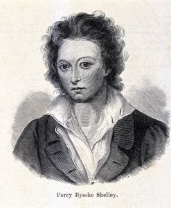 Porträtt av Percy Bysshe Shelley, brittisk poet (1792-1822). av Unknown artist