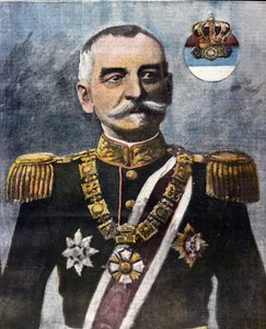 Porträtt av Peter I av Serbien (Karageorgevic av Unknown artist