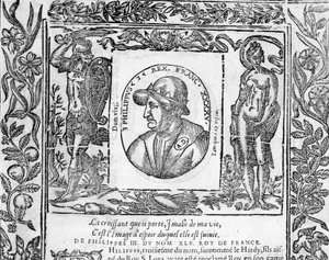 Porträtt av Philip III Le Hardi, kung av Frankrike från 1270 till 1285. av Unknown artist
