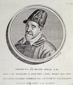 Porträtt av Philippe de Monte (gravyr av Unknown artist