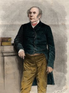 Porträtt av Pierre Antoine (Pierre-Antoine) Berryer (1790-1868) (Berryer Jr.), fransk advokat och politiker. Gravyr i "The Universe illustrious" av Unknown artist