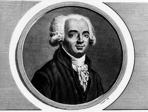 Porträtt av Pierre Louis Manuel (1751-1793) deputerad av Seine vid den nationella kongressen. Gravyr i "" Komplett samling av historiska målningar från den franska revolutionen, i tre volymer.""" 1804. av Unknown artist
