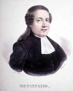 Porträtt av Pierre Metastase (eller Pietro Metastasio) (1698 - 1782). av Unknown artist