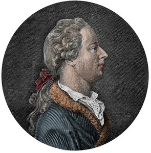 Porträtt av Pietro Verri (1728-1797), italiensk ekonom - Porträtt av författaren, filosofen och ekonomen Pietro Verri (1728-1797) Gravyr av Unknown artist