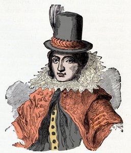 Porträtt av Pocahontas (Matoaka, Amatute), sedan Rebecca Rolfe (ca 1595-1617) av Unknown artist