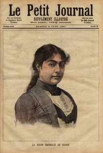 Porträtt av drottning Nathalie av Serbien av Unknown artist