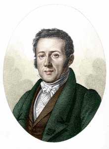 Porträtt av René Primrose Lesson (1794-1849), naturforskare och biolog. av Unknown artist