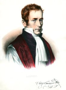 Porträtt av Rene Laennec (1781-1826) Fransk läkare Gravyr från 1800-talet Privat samling av Unknown artist