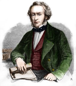 Porträtt av Richard Cobden. Brittisk ekonom och politiker (1804 -1865). Gravyr från 1866. av Unknown artist